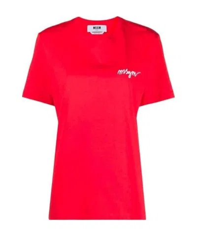 Msgm Logo-print Short-sleeve T-shirt