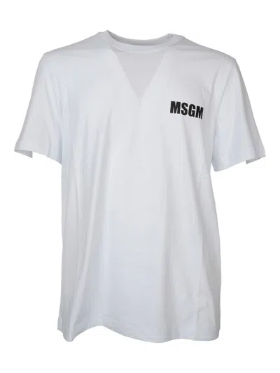 Msgm Logo Print Short Sleeve T Shirt