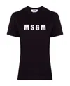 Msgm Logo-print Cotton T-shirt In Black