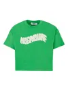 Msgm Logo-print Short-sleeve T-shirt In Green