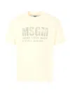 Msgm Logo-print Short-sleeve T-shirt In Neutral