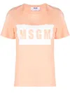 Msgm T-shirt Mit Logo-print In Orange