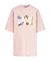Msgm Woman T-shirt Pink Size S Cotton In Pink