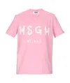 Msgm T-shirt Con Logo In Pink