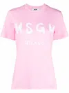 Msgm T-shirt  Woman Color Pink In Rosa