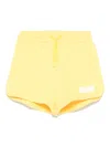 Msgm Logo-print Shorts In 黄色