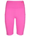 Msgm Logo Print Shorts In Pink