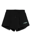 Msgm Logo-print Shorts In Black