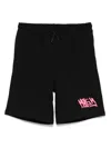 Msgm Logo-print Shorts In Black