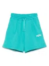Msgm Logo-print Shorts In Blue