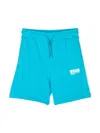 Msgm Logo-print Shorts In Blue