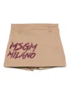 Msgm Logo-print Shorts In Brown