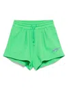 Msgm Logo-print Shorts In Green