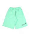 Msgm Logo-print Shorts In Green