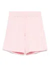 Msgm Logo-print Shorts In Pink
