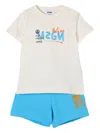 MSGM LOGO-PRINT SHORTS SET