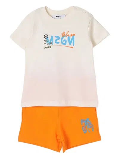 Msgm Kids' Logo-print Shorts Set