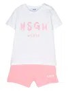Msgm Logo-print Shorts Set In White