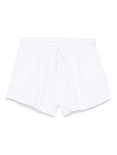 Msgm Kids' Logo-print Shorts In White