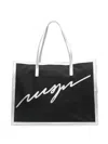 Msgm Logo-print Shoulder Bag In Black