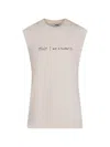 Msgm Logo-print Sleeveless Top In Neutral
