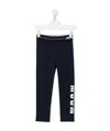 Msgm Logo-print Stretch-cotton Leggings In Black