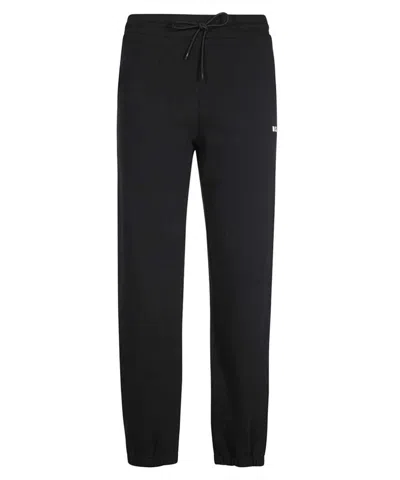 Msgm Logo Print Sweatpants In Black