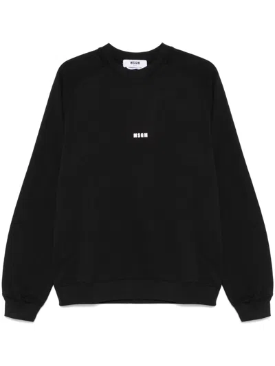 Msgm Logo-print Sweatshirt In Black