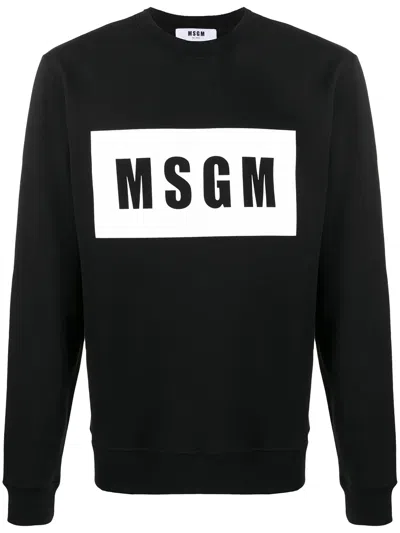 Msgm Logo-print Sweatshirt In Black