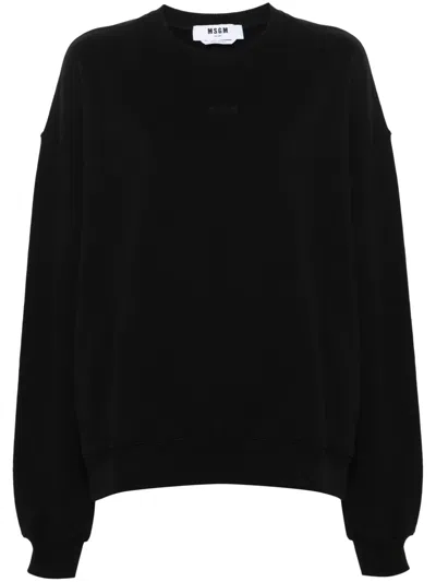 Msgm Logo-print Sweatshirt In Black