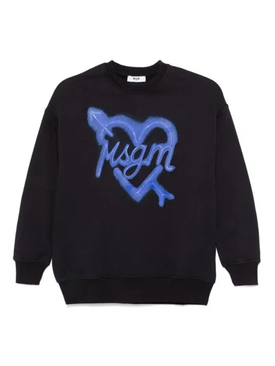 MSGM LOGO-PRINT SWEATSHIRT
