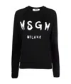 Msgm Relaxed-fit Sweatshirt With Raglan Sleeves In Black