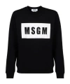 Msgm Logo-print Cotton Sweatshirt In Black