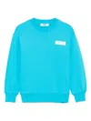 Msgm Logo-print Sweatshirt In Blue