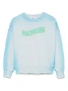 Msgm Logo-print Sweatshirt In Blue