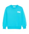 Msgm Logo-print Sweatshirt In Blue
