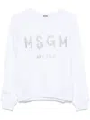 Msgm Logo Crewneck Sweatshirt In Blue