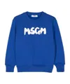 Msgm Logo-print Sweatshirt In Blue