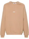 Msgm Micro Logo Sweatshirt In Braun