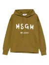 Msgm Logo-print Sweatshirt In Green