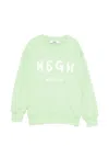 Msgm Logo-print Sweatshirt In Green