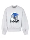 Msgm Logo-print Sweatshirt In Grey