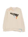 Msgm Logo-print Sweatshirt In Neutral