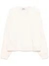 Msgm Logo-print Sweatshirt In Neutrals