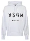 Msgm Logo Print Sweatshirt In White