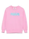 Msgm Kids' Logo-print Sweatshirt In Pink