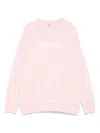 Msgm Logo-print Sweatshirt In Pink