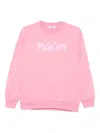 Msgm Logo-print Sweatshirt In Pink