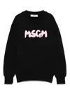 Msgm Logo-print Sweatshirt In Schwarz