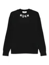 Msgm Logo-print Cotton Sweatshirt In Schwarz